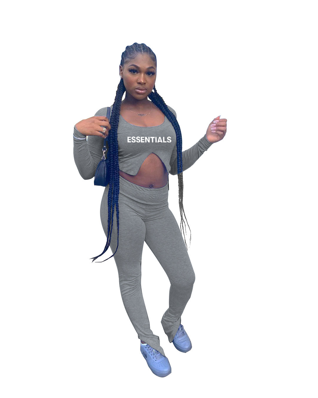 Women Letter Printed Long Sleeve Top and Pant Two-piece Set 15