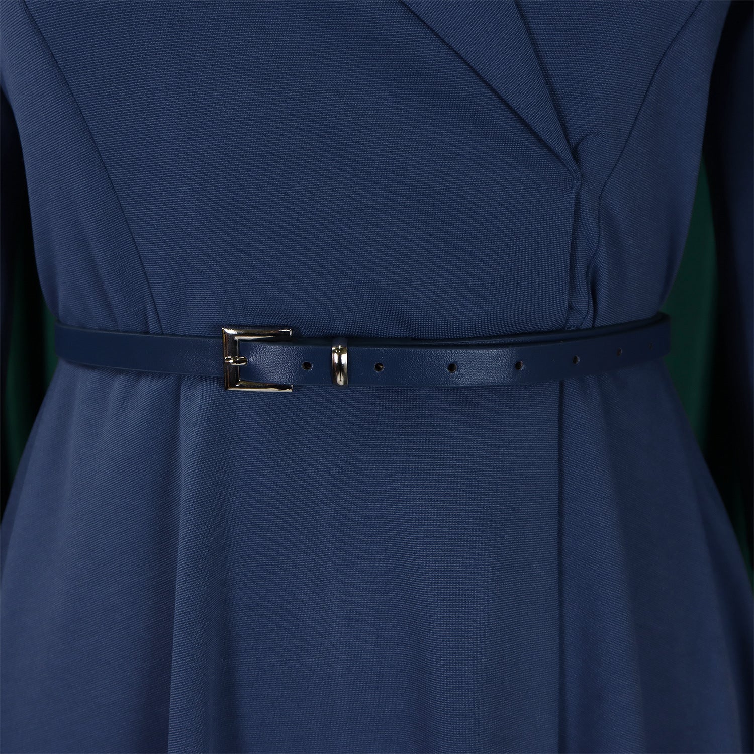 Women's Autumn Winter Fashion V-Neck Solid Color High Waist African Dress 18