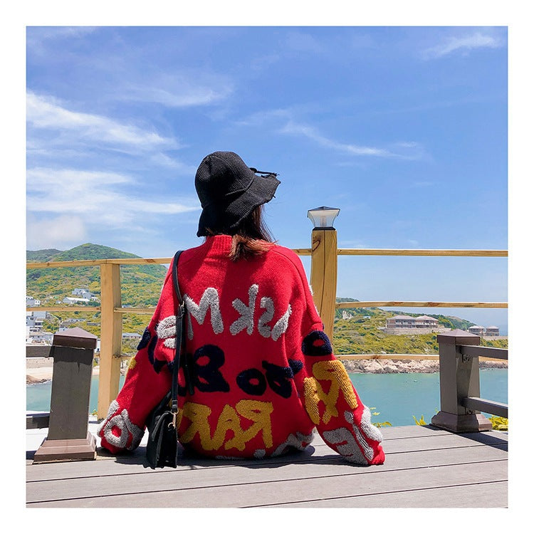 Women Fall/Winter Style Casual Button V-Neck Sweater 26