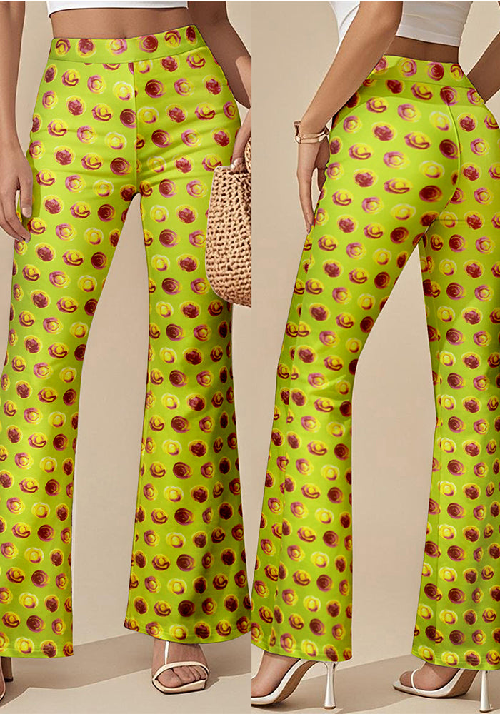 Women's Fashion Elegant High Waist Flared Pants