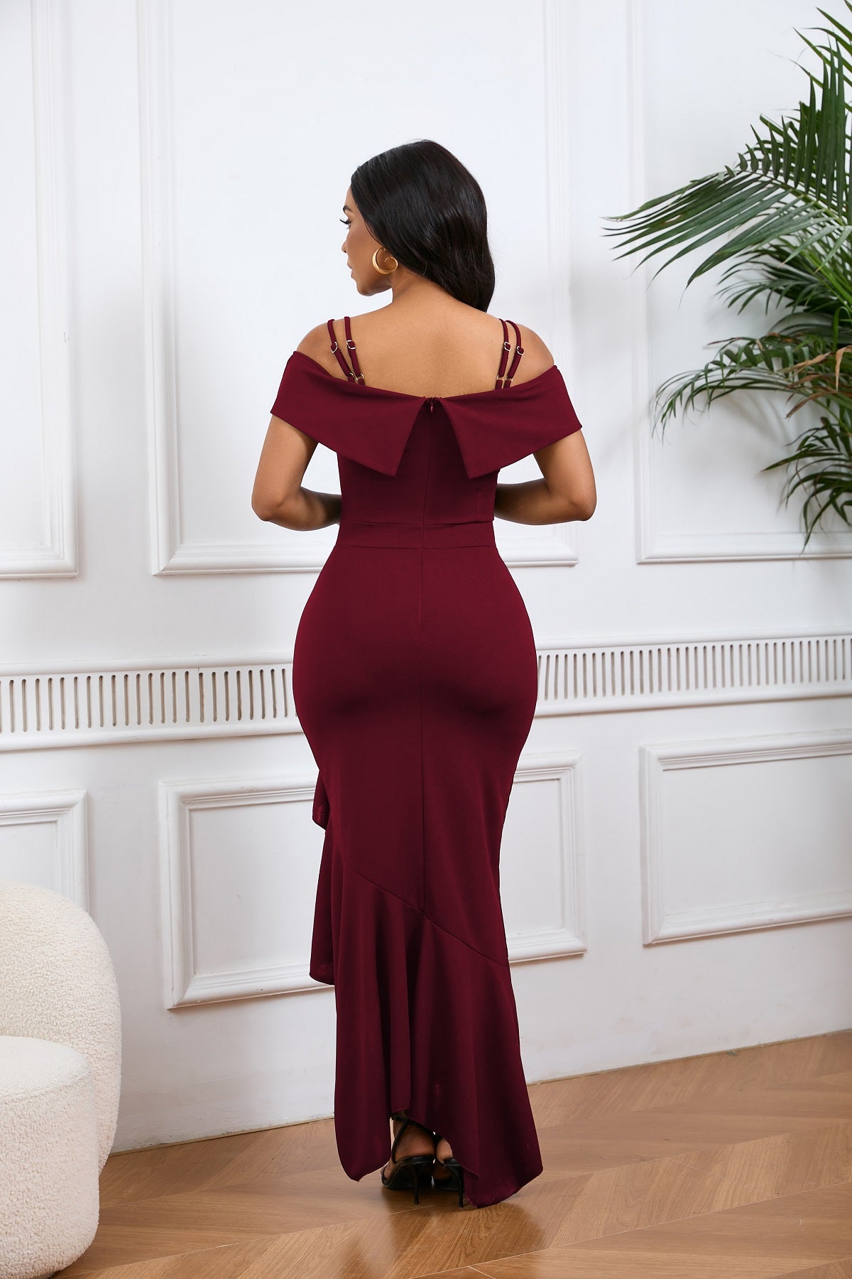 Sexy Fashion Solid Color Strapless Gown 19