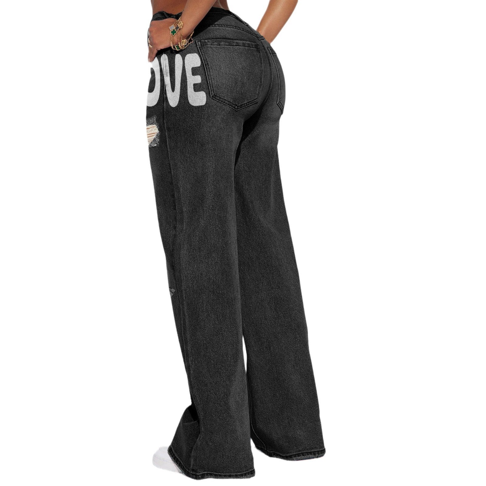 Women Wide-leg Denim Jeans 6