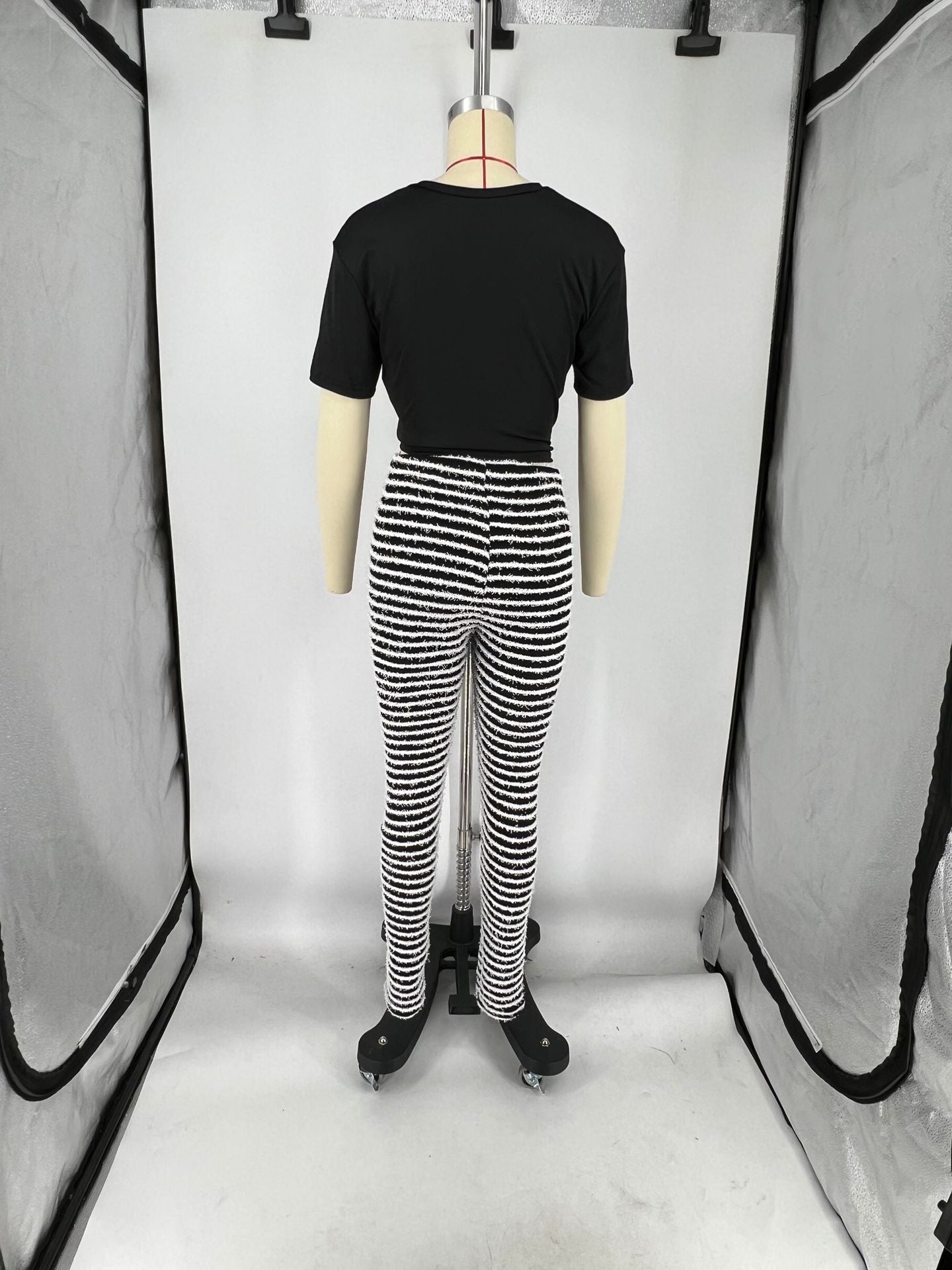 Women's Striped Trousers T-Shirt Set Summer Sexy Casual Two-Piece Set For Women 13