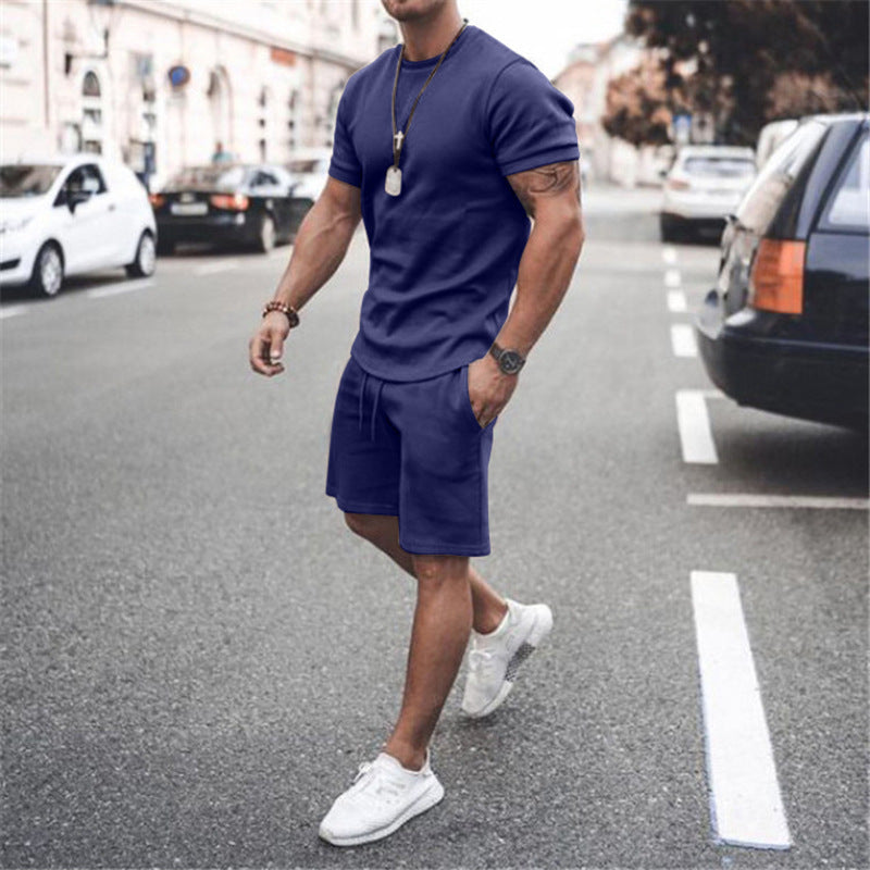 fashion short-sleeved shorts Casual track suit men 12