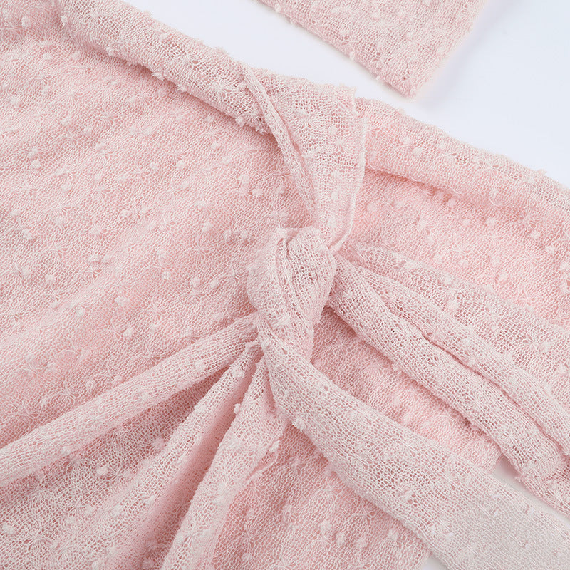 Women Sexy Off-Shoulder Lace-Up Bodycon Dress 14