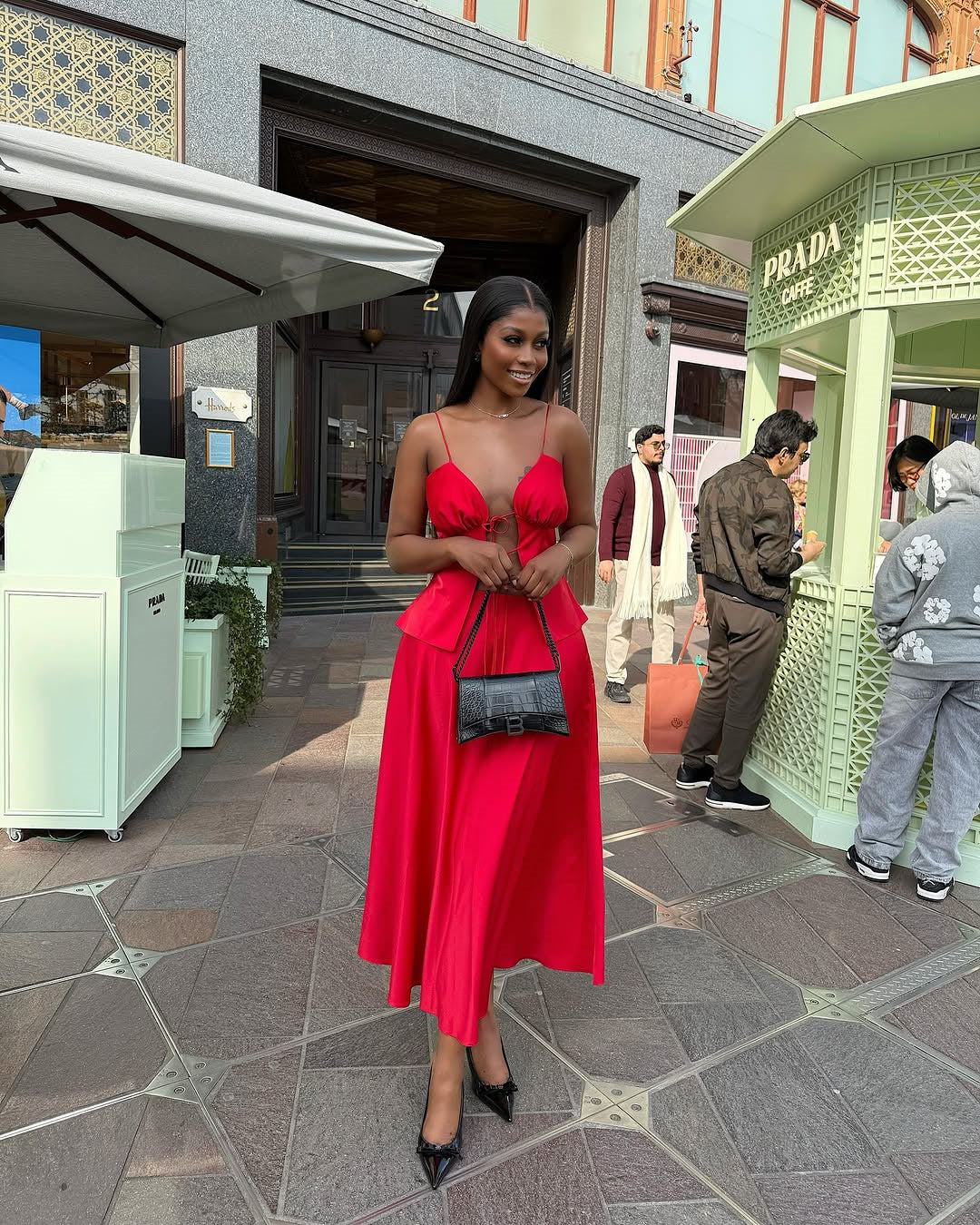 Women's Summer Sexy Lace-Up Straps Top & High-Waist Skirt Two Piece Set 5