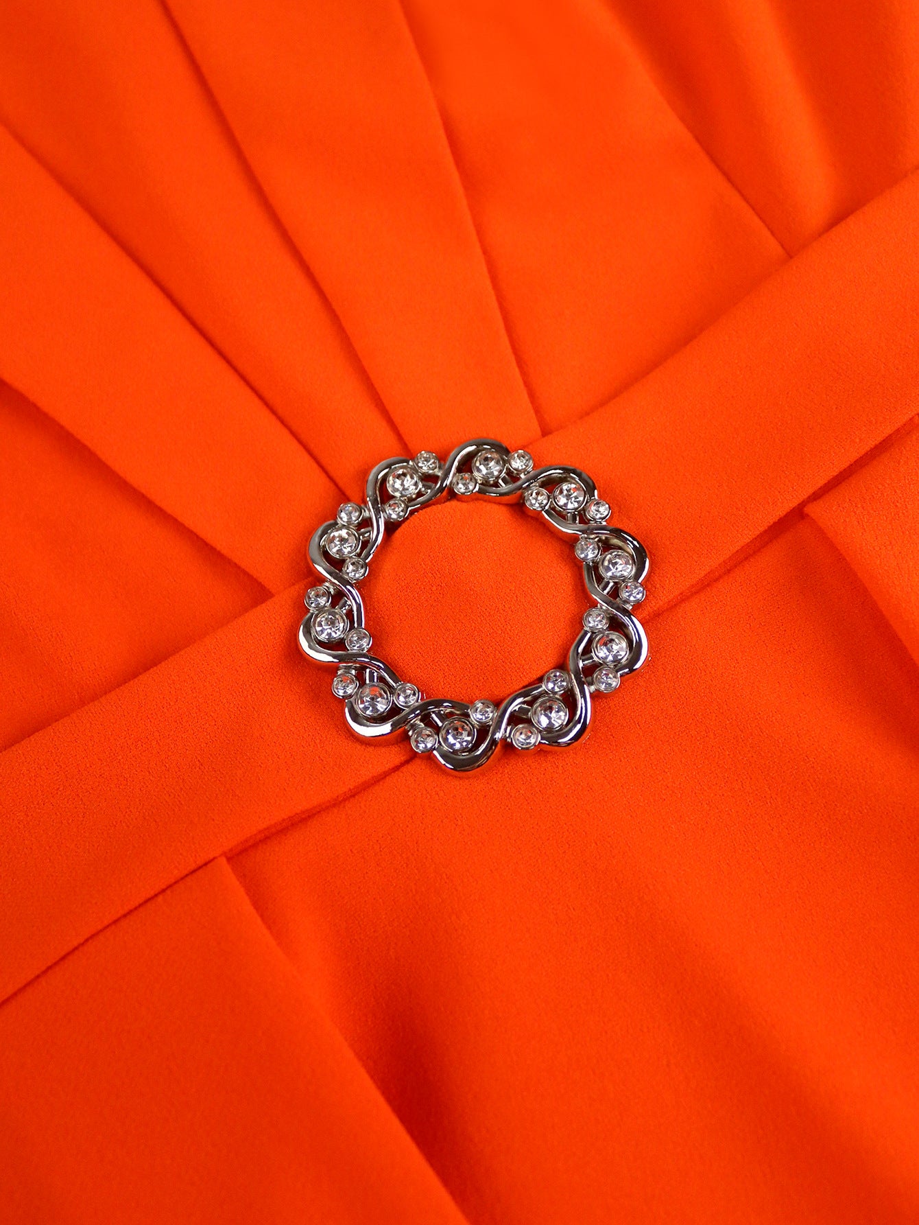 Plus Size Women Elegant Turndown Collar Ruffle See-Through Short Sleeve Dress 7