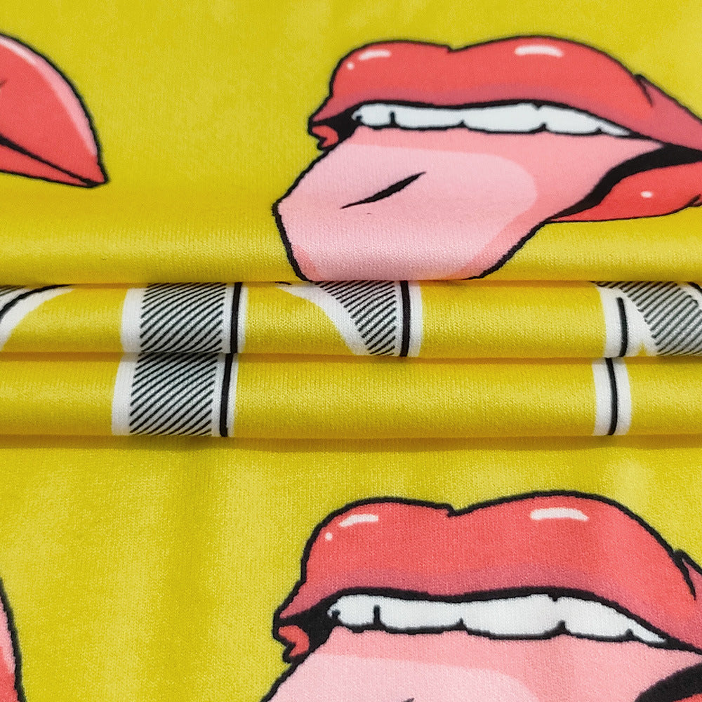 Summer Women's Tight Fitting Stretch Casual Print Shorts 48