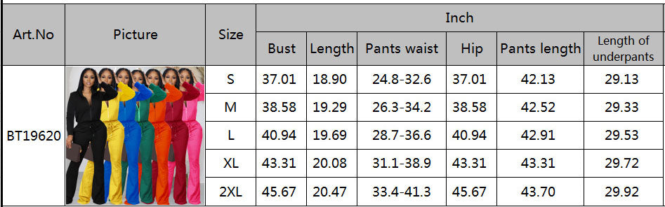 Women Long Sleeve Zip Top and Bell Bottom Pants Casual Two-Piece Set 3