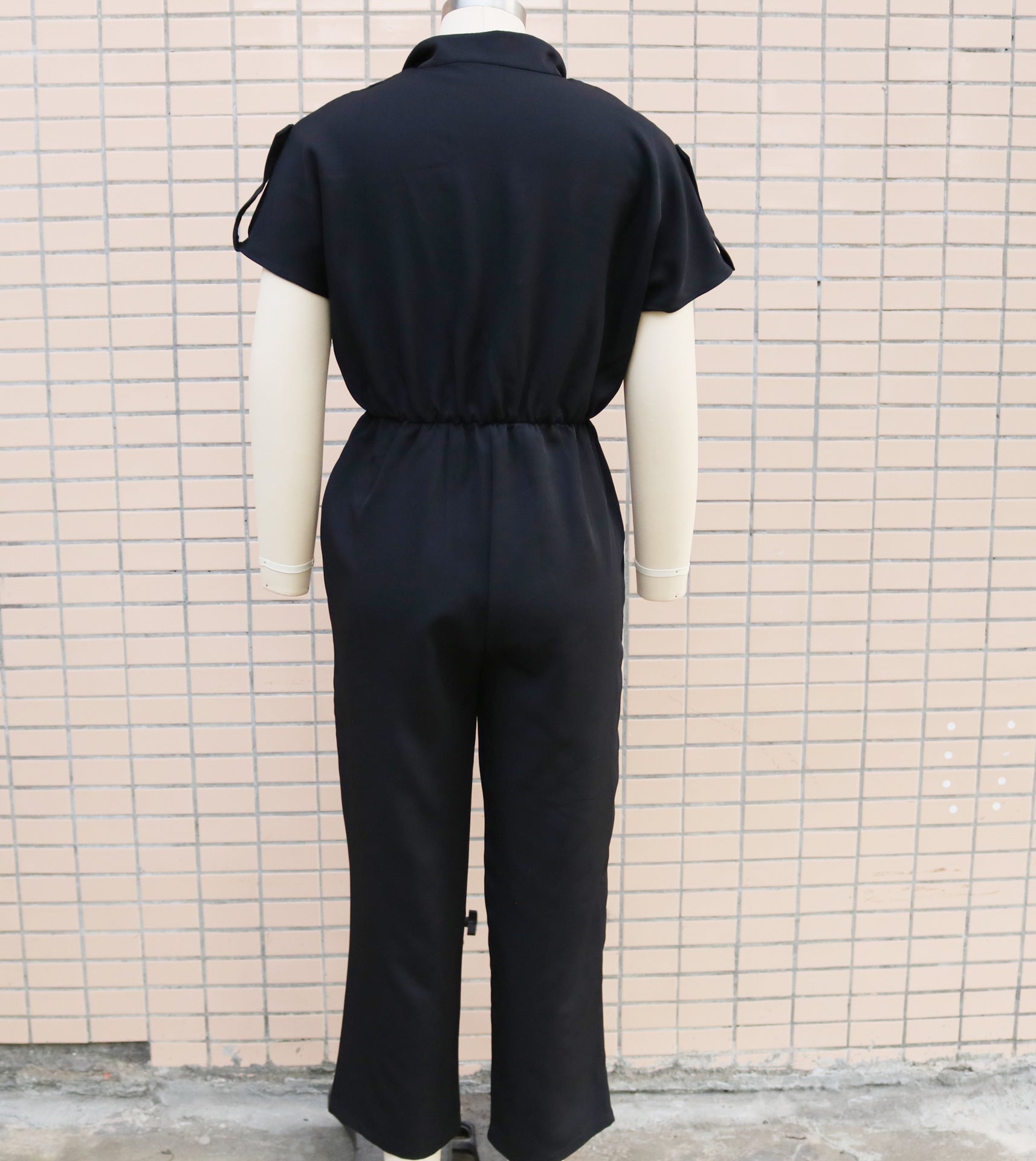 Summer Women loose single breasted jumpsuit 19