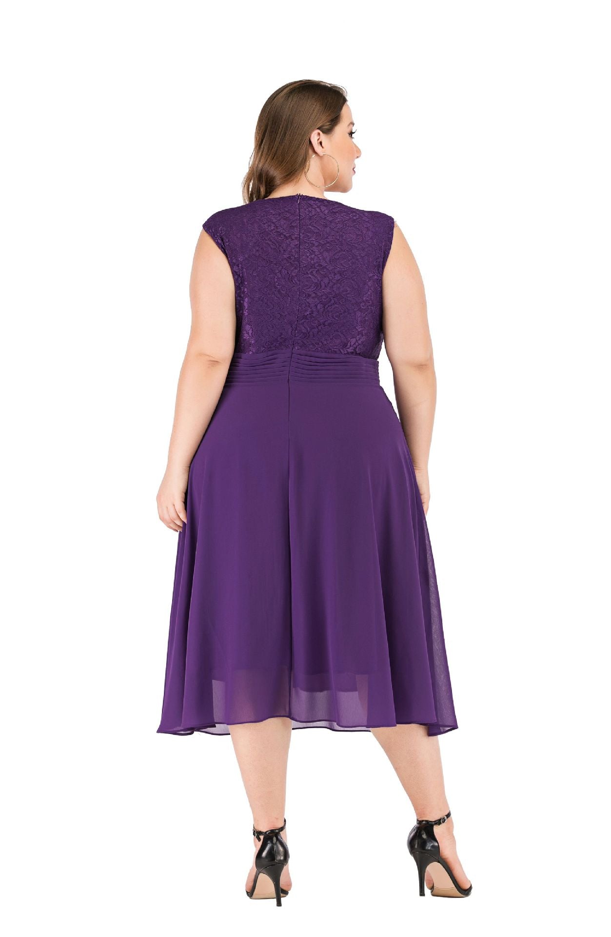 Women chiffon lace dress 87