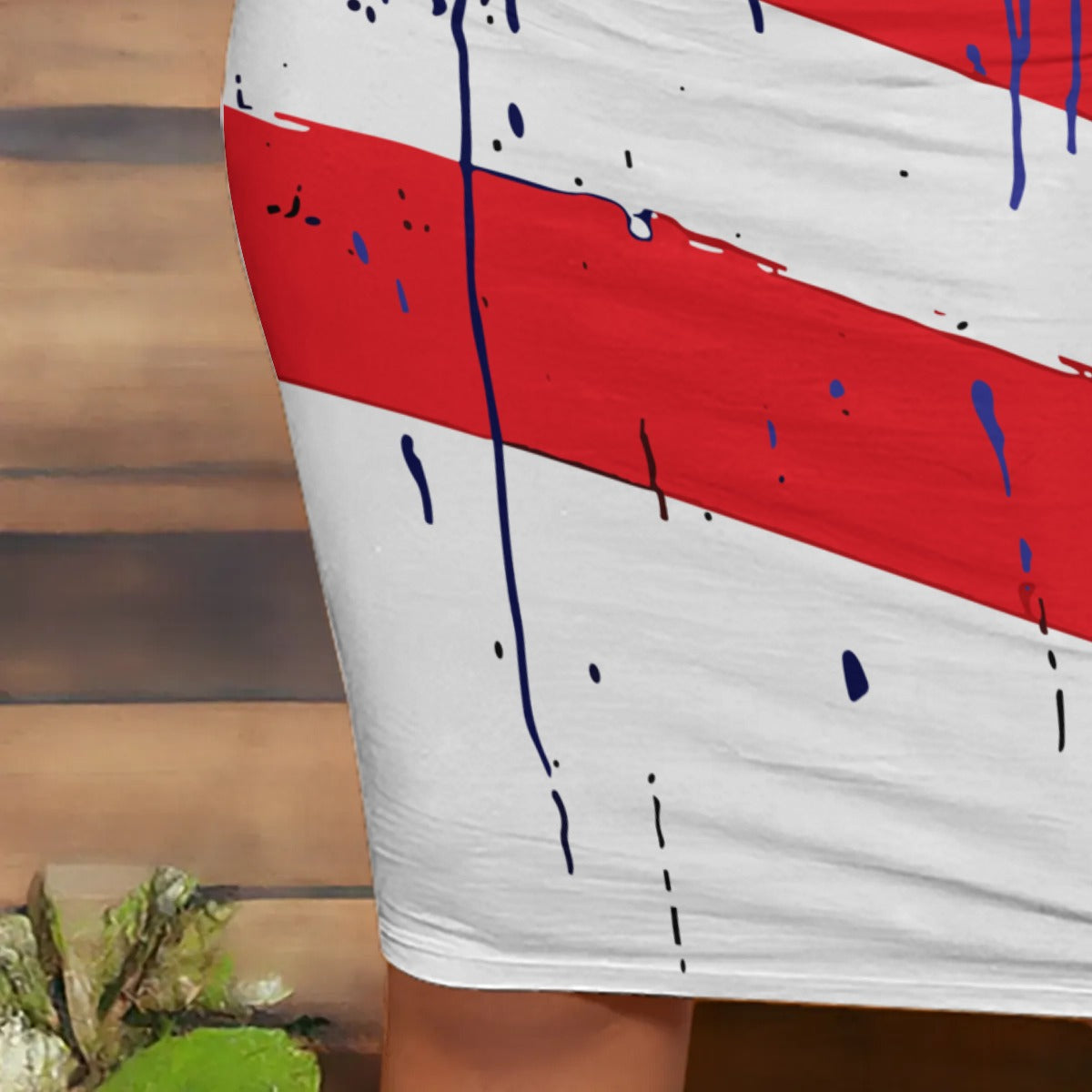 Women Vest Dress American American Flag Print Two-Piece Set Bodycon 25