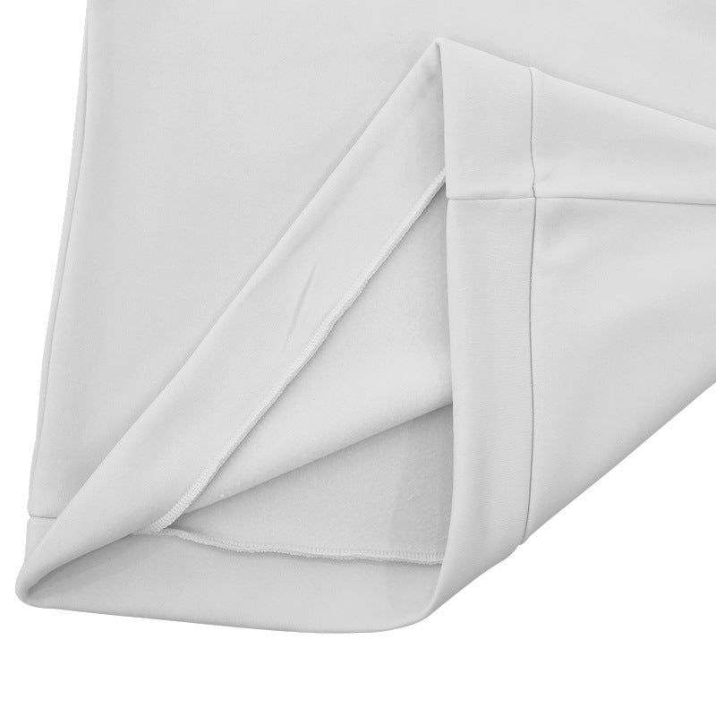 Spring And Winter Men's Casual Solid Color Long-Sleeved Zip Stand Collar T-Shirt Tops For Men 25