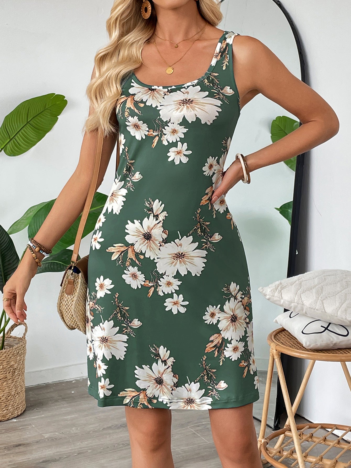 Women Sling Print Dress 5