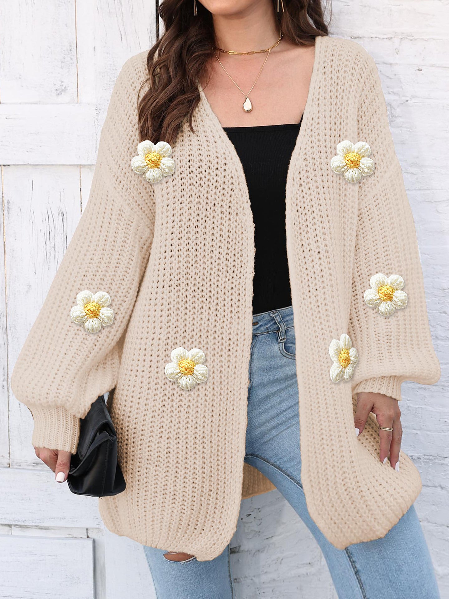 Women's Autumn Winter Knitted Sweater Cardigan Loose Casual Coat 6