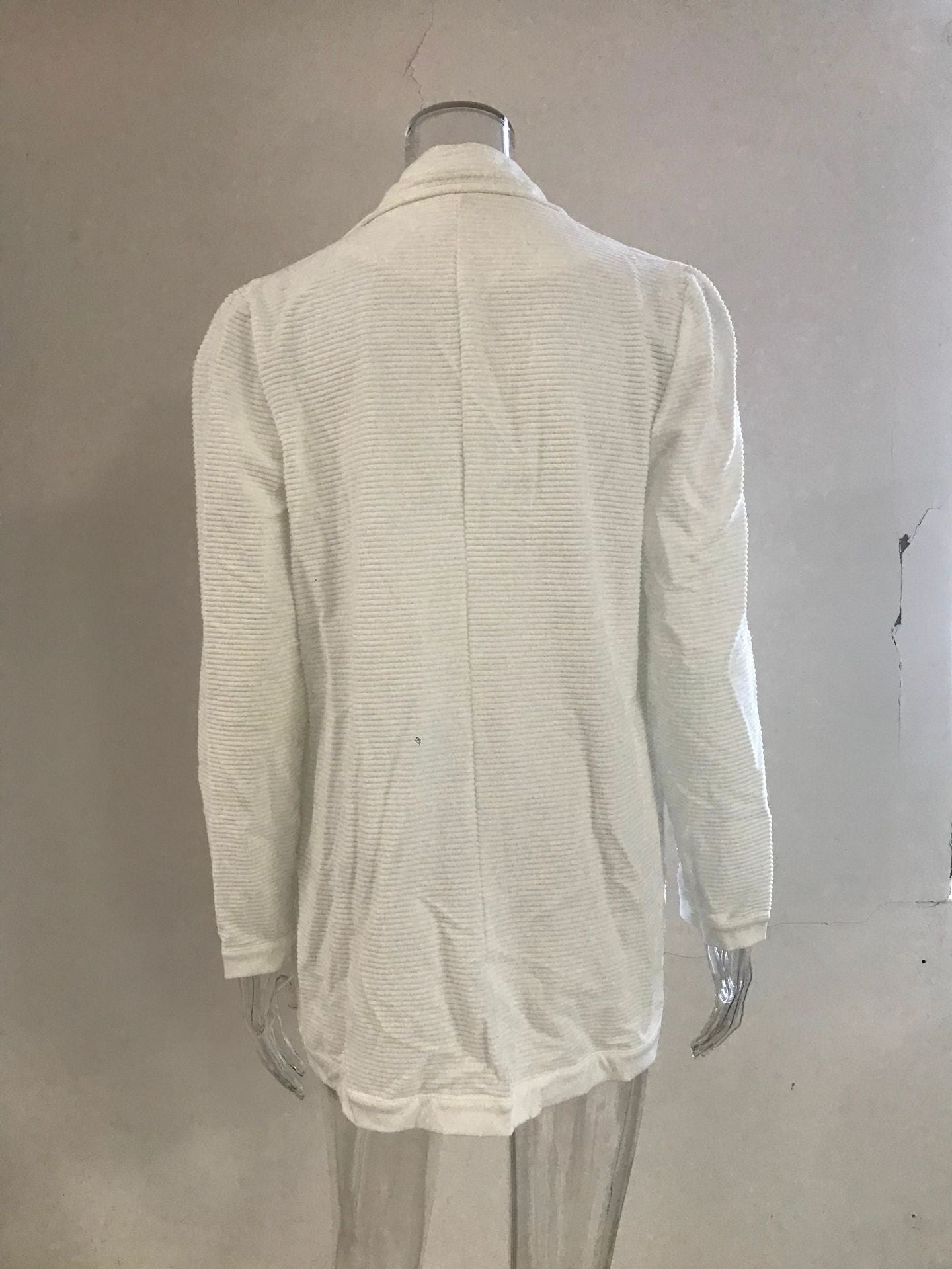 Women's Short Texture Casual Top Long Sleeve Jacket Autumn Winter Women 14