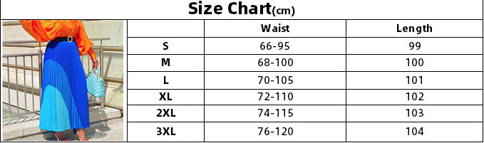 Plus Size Women's Autumn Fashion Elastic Pleated Skirt Plus Size A-Line Skirt 14