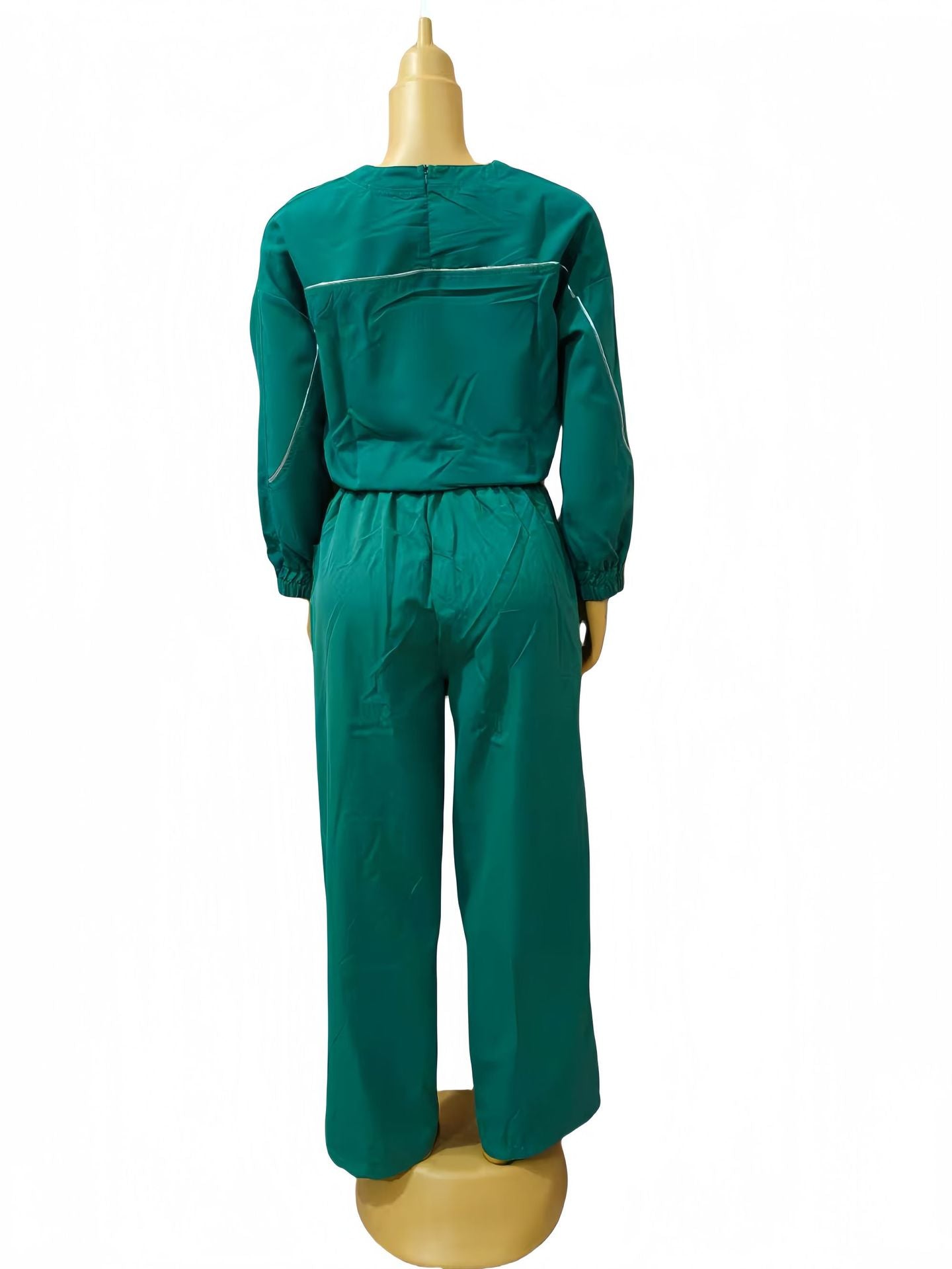 Women Solid Printed Casual Top and Pants Two-piece Set 10