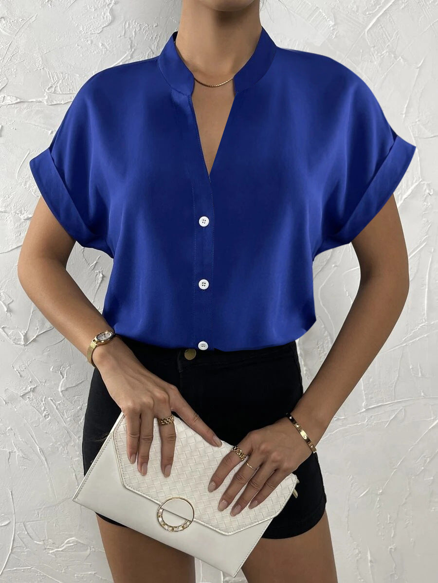 Women summer v-neck shirt 13
