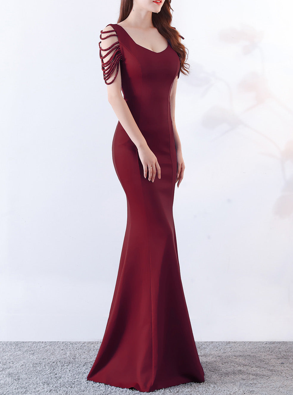 sexy fishtail dress bride wedding toast clothing 13