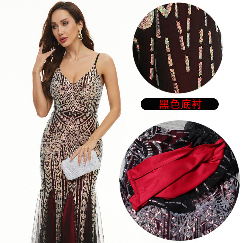 Women Sequin Sleeveless Dress Evening Dress 12