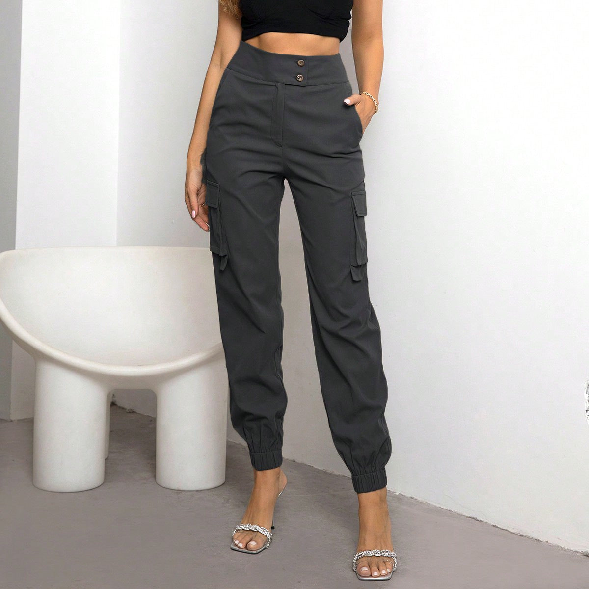 Women's Fashion Casual Pocket Cargo Pants 12