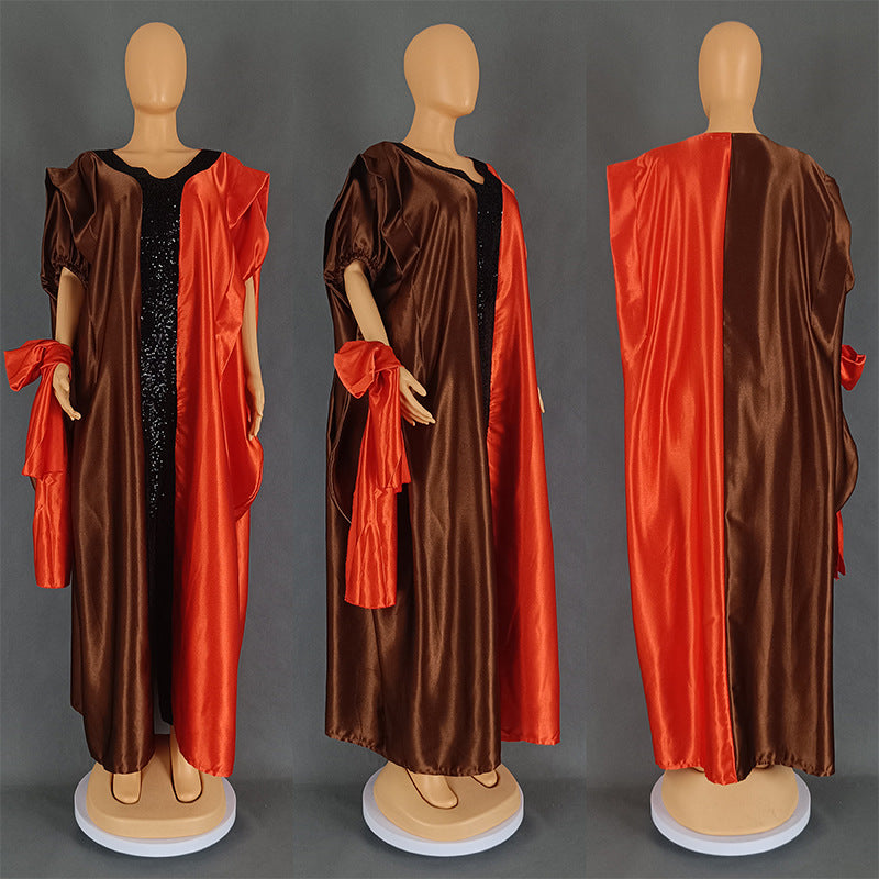 Women Plus Size African satin dress 12