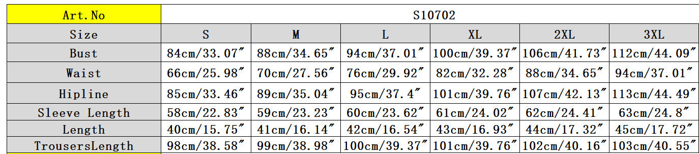 Women Sexy Printed Stretch Long Sleeve Top and Pant Two-piece Set 10