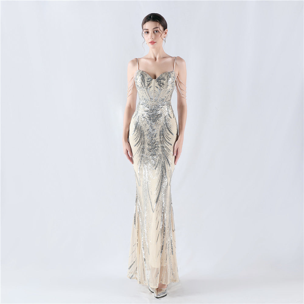 Plus Size Women Sequined Formal Party Maxi Evening Dress 18
