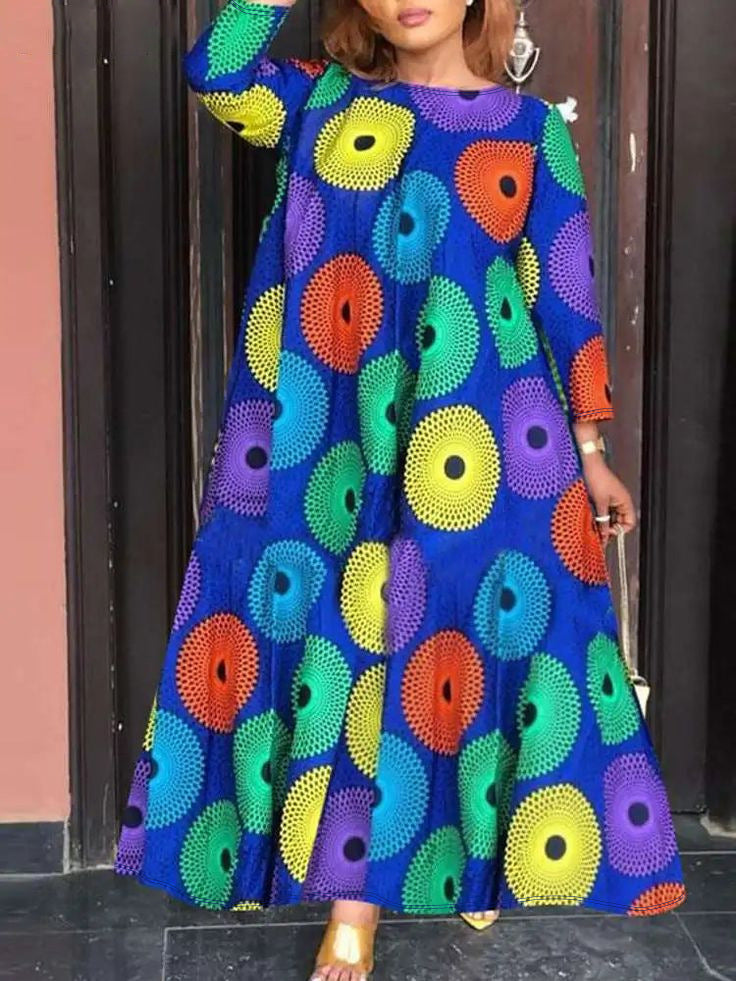 Plus Size Women Casual Polka Dot Print Dress 3