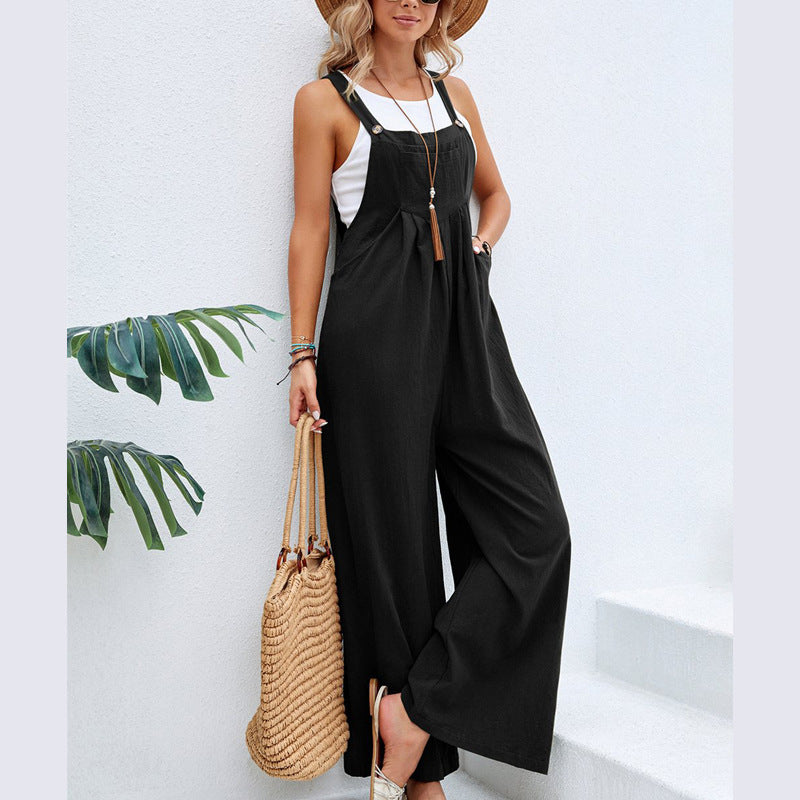 Women Solid Casual Overalls
