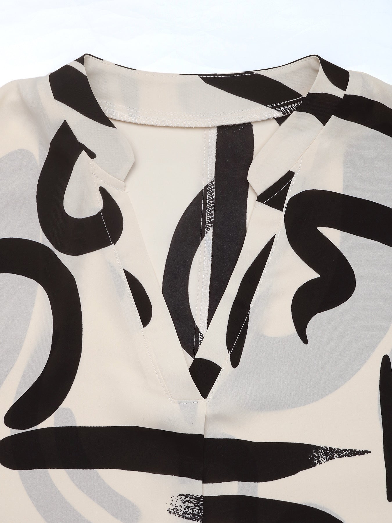 Women Summer Bat Sleeves Geometric Print Shirt Top 11