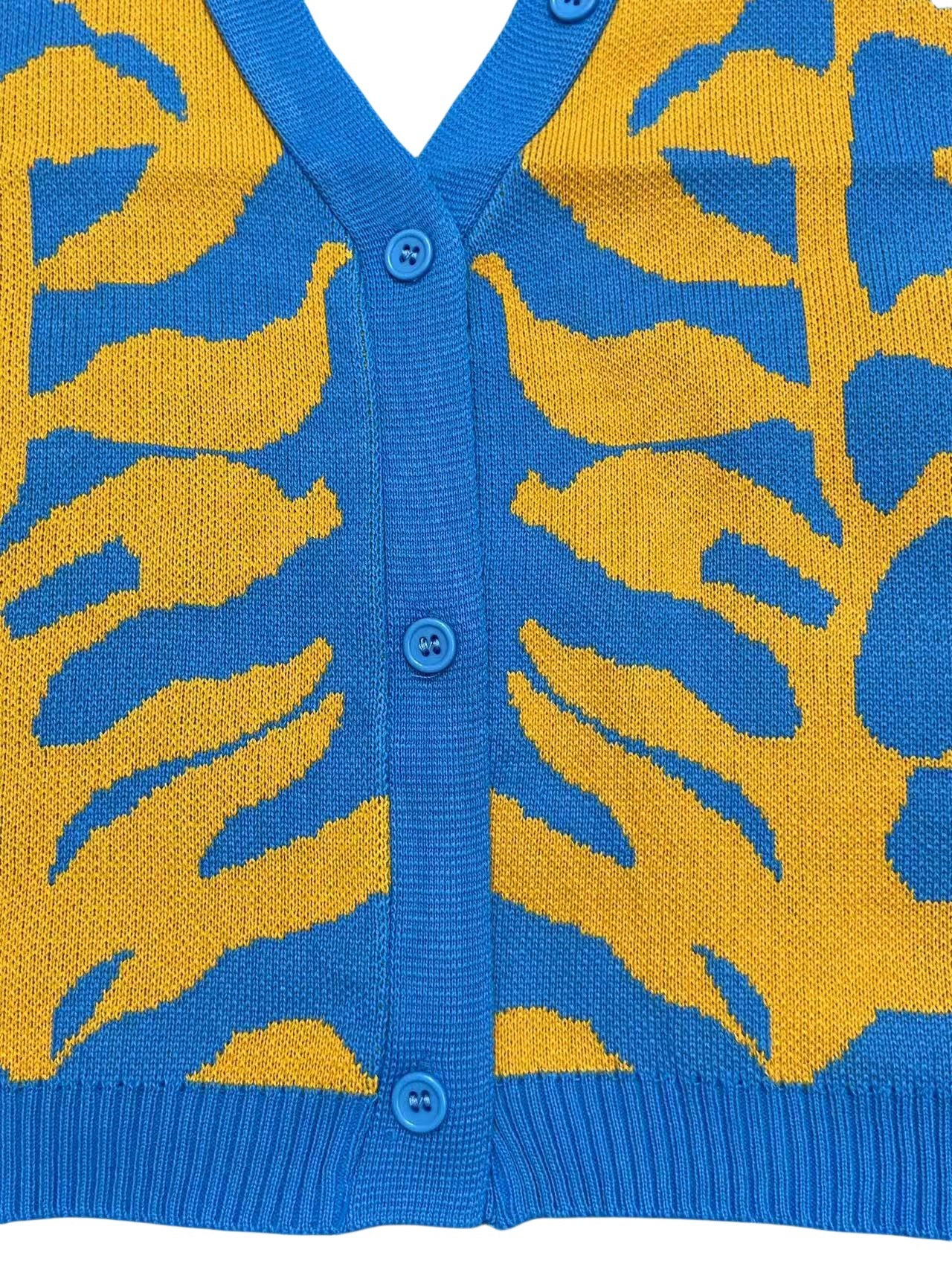 Women tiger print V-neck Halter neck backless top and bodycon skirt two-piece set 20