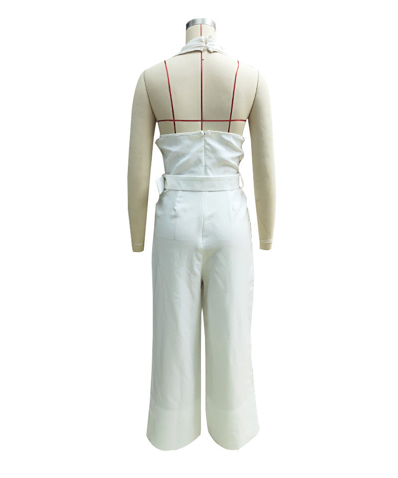 Summer Straight Halter Neck Jumpsuit Women's Clothing 7