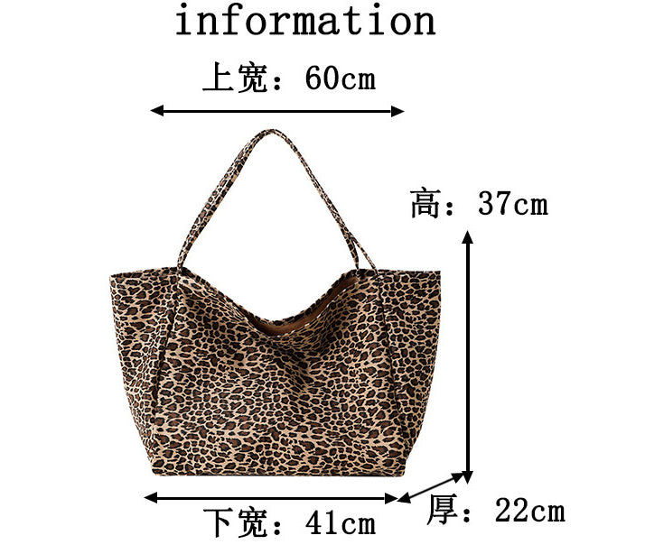 Single Shoulder Women's Bags Leopard Print Casual Shopping Bag Large Capacity Fashion Tote Bag 8