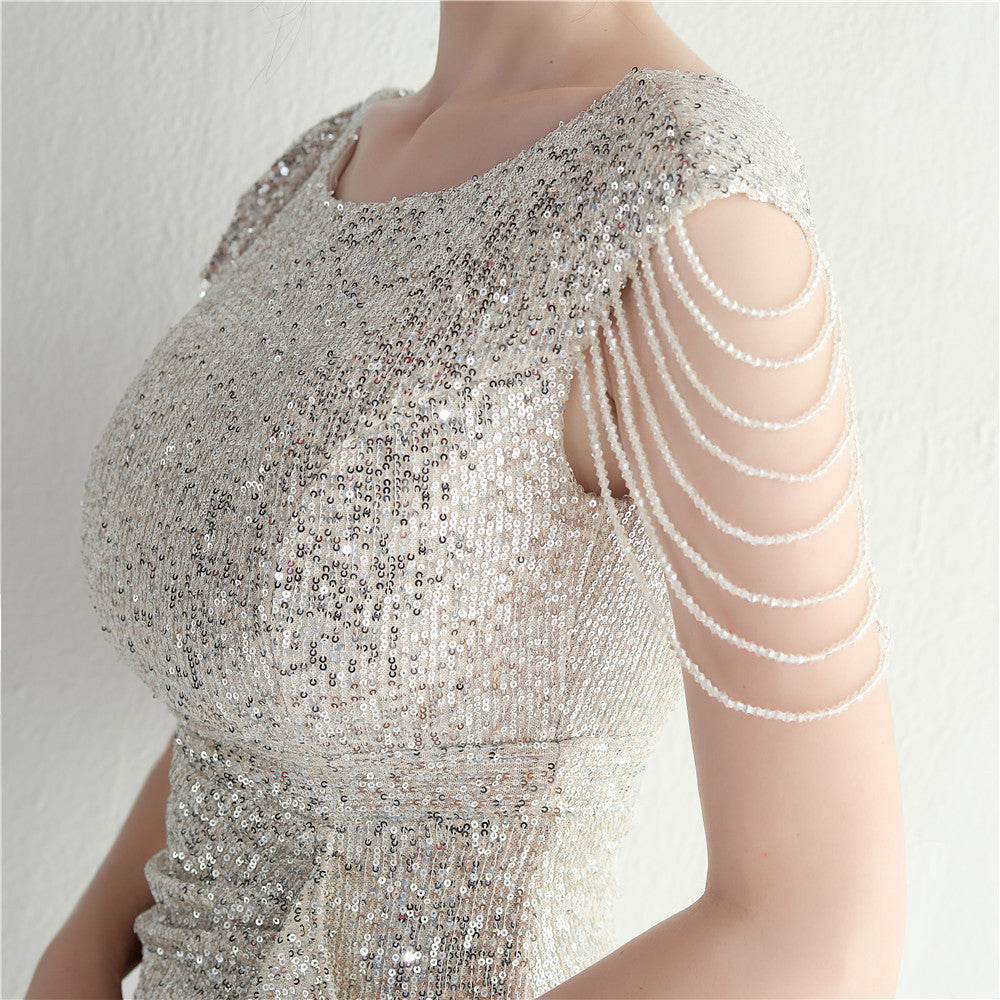 Beaded Sequin Nightclub Party Sexy Bodycon Short Dress 35