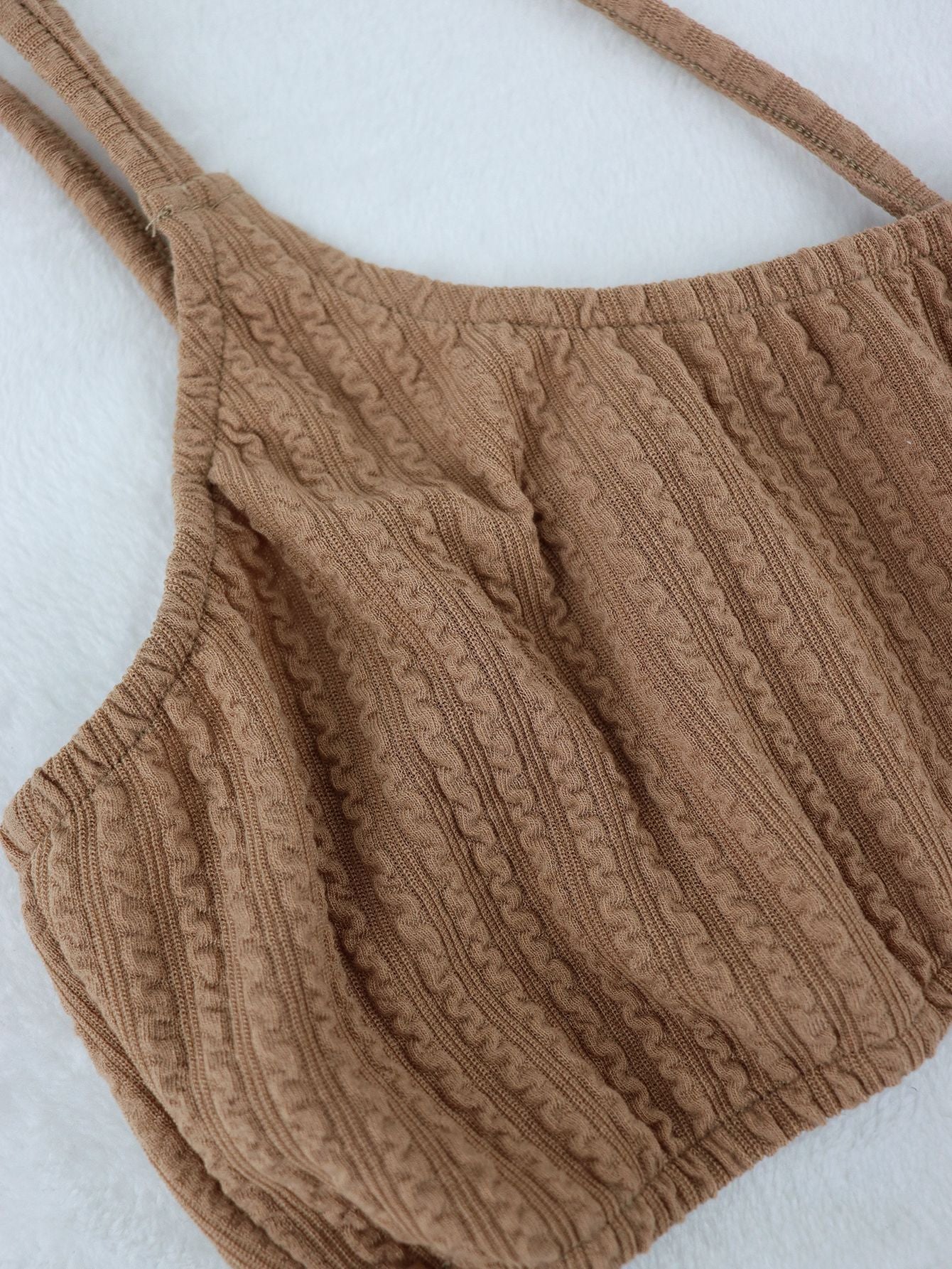 Women's Casual Sleeveless One Shoulder Crop Top Loose Wide Leg PantsTwo Piece Set 9