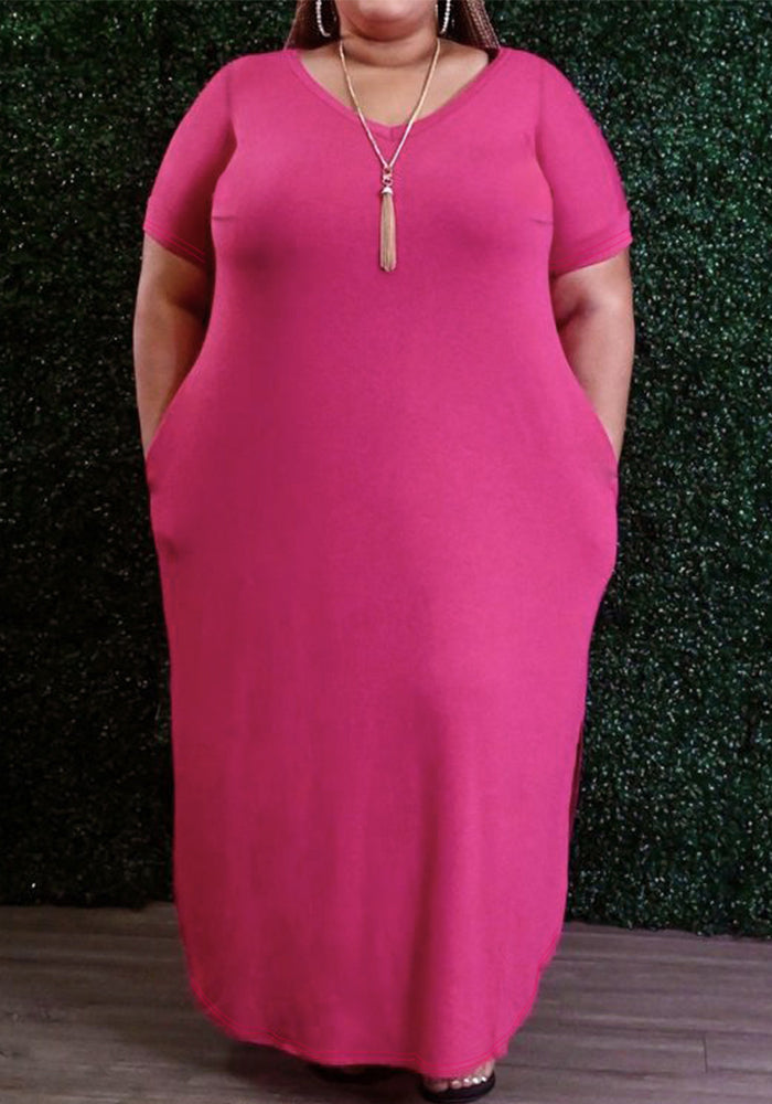 Plus Size Women Casual Loose Dress