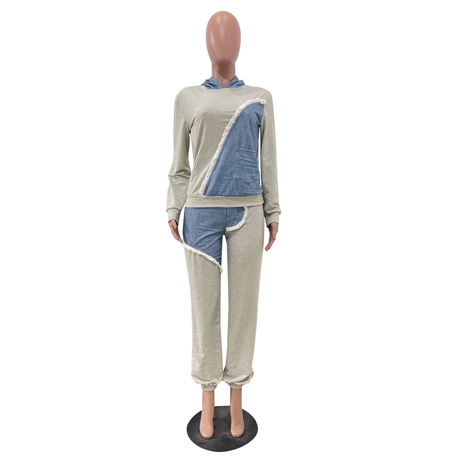 Women's Fashion Casual Hoodies Tie Long Two-Piece Set 22