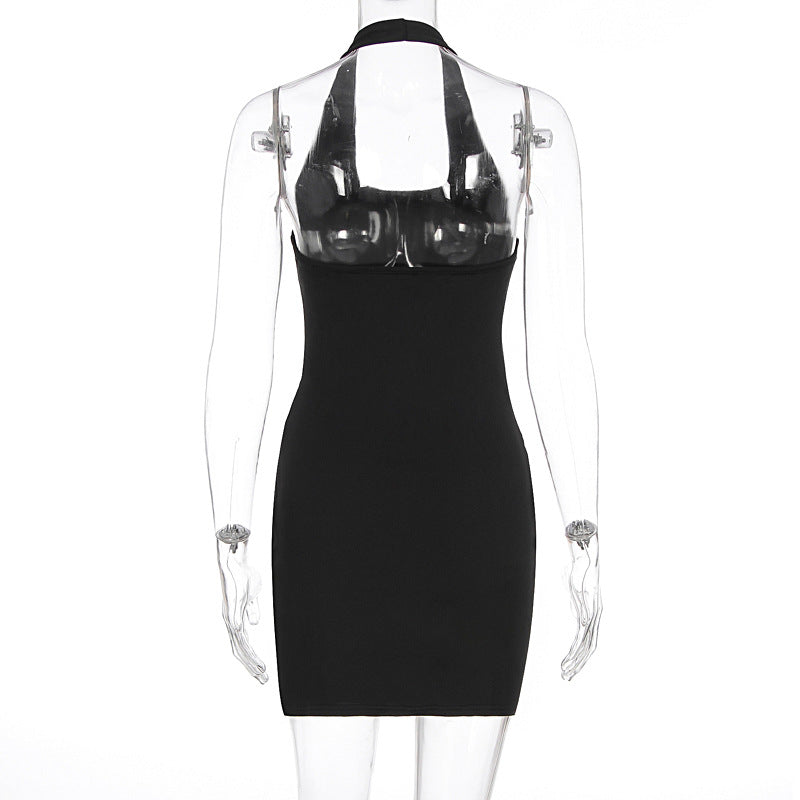 Summer Metallic Trim Tie-Waist Low Back Bodycon Dress 9