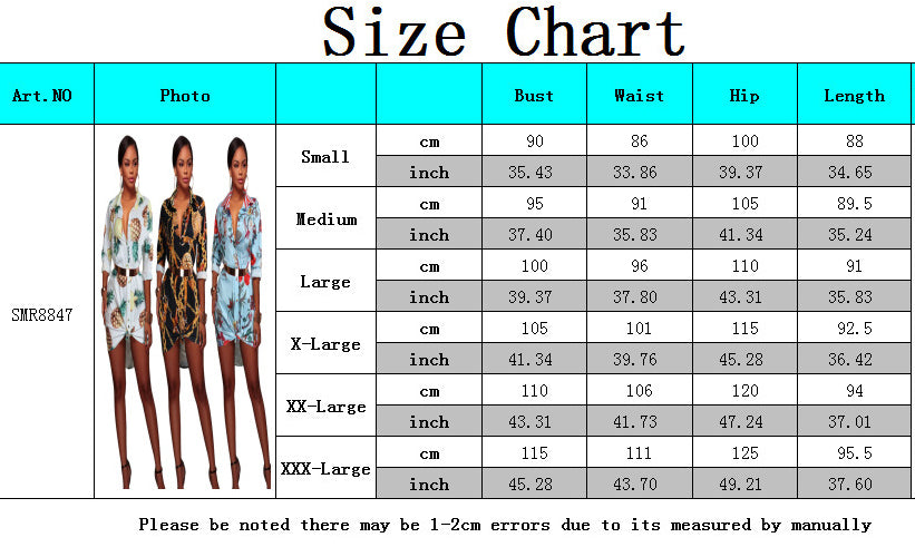 Fashionable Print Casual Women's Shirt Dress 26