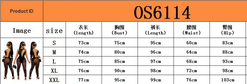 Women's Fashion Sexy Sleeveless Hollow Bodysuit Mesh See-Through ruched pants Ladies two piece set 8