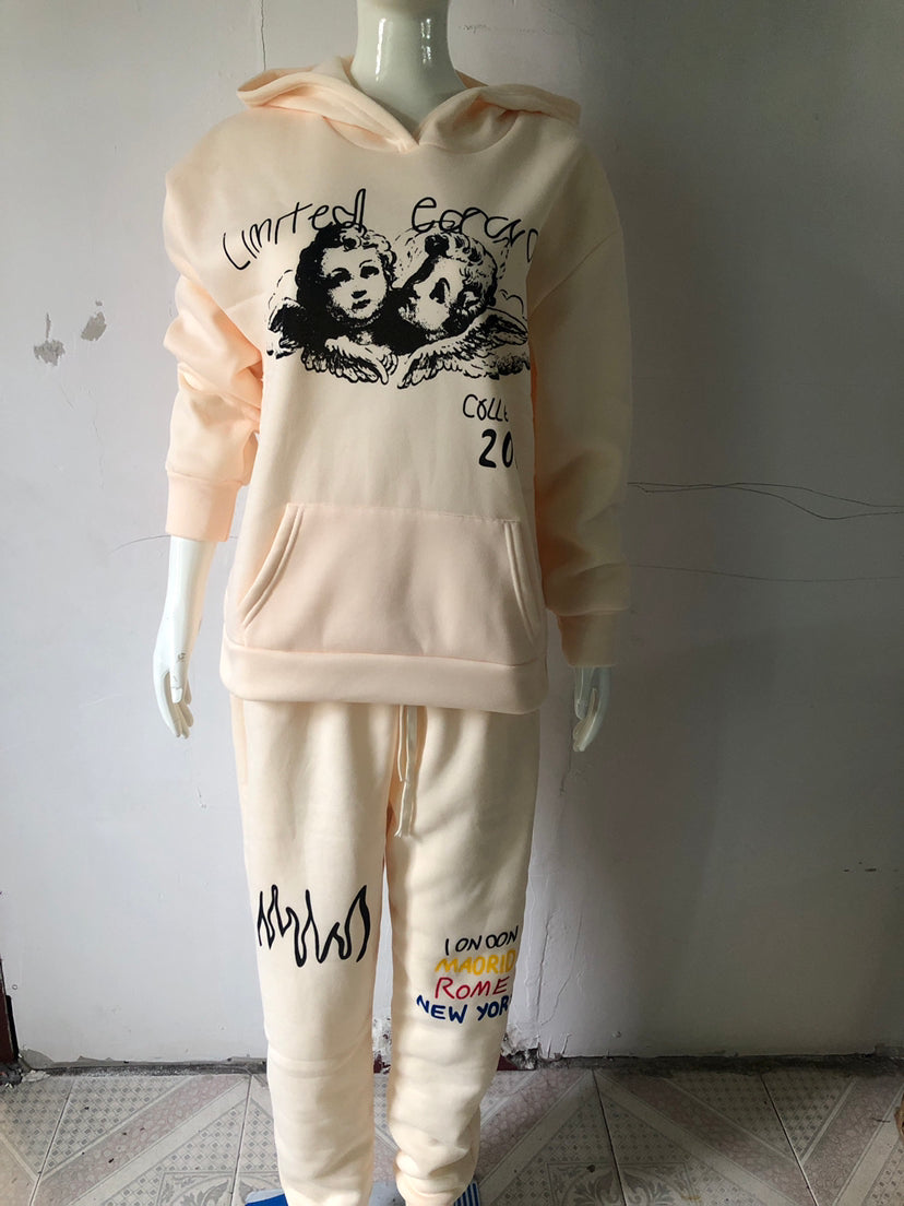 Women's Loose Fit Women's Fashion Casual Two Piece Tracksuit Plus Size 14