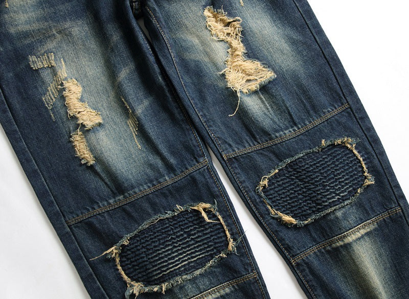 Men'S Style Trendy Distressed Ripped Denim Pants 9