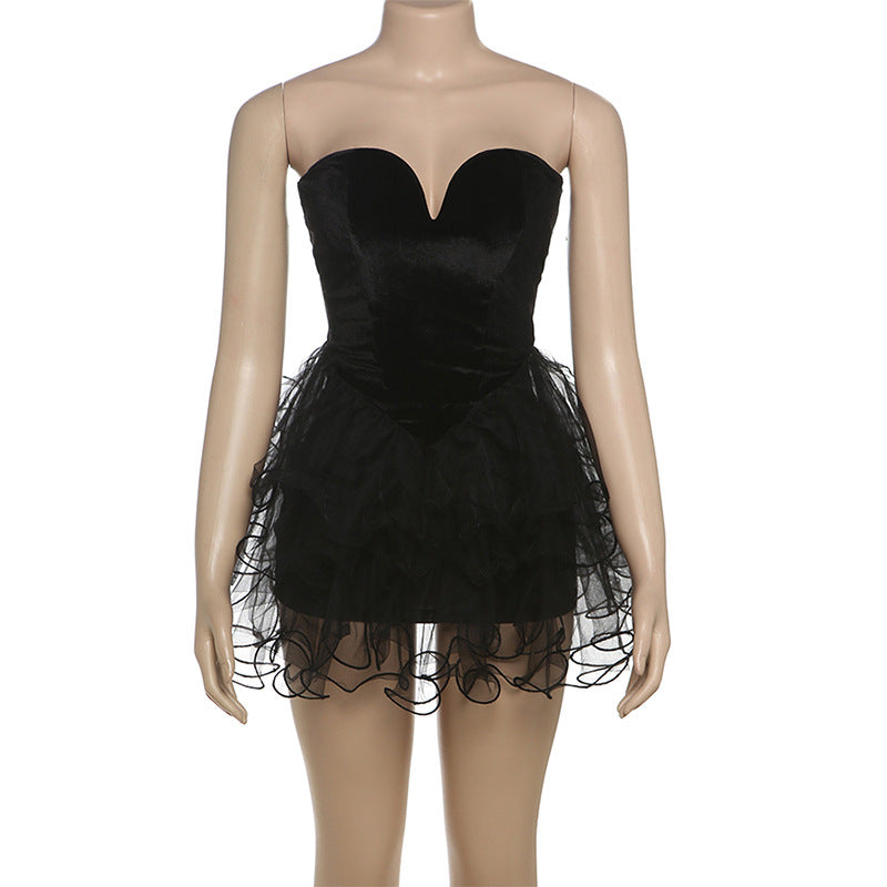 Women Sexy Backless Strapless Dress 9