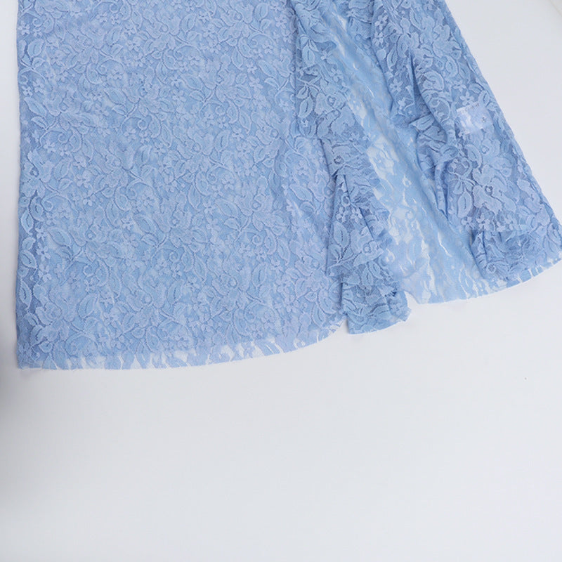 Women Holidays Lace See-Through Sexy Strap Dress 13