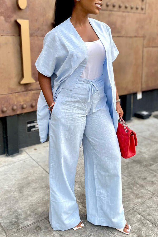 Women's Casual Loose Cardigan Women's Two-Piece Set 3