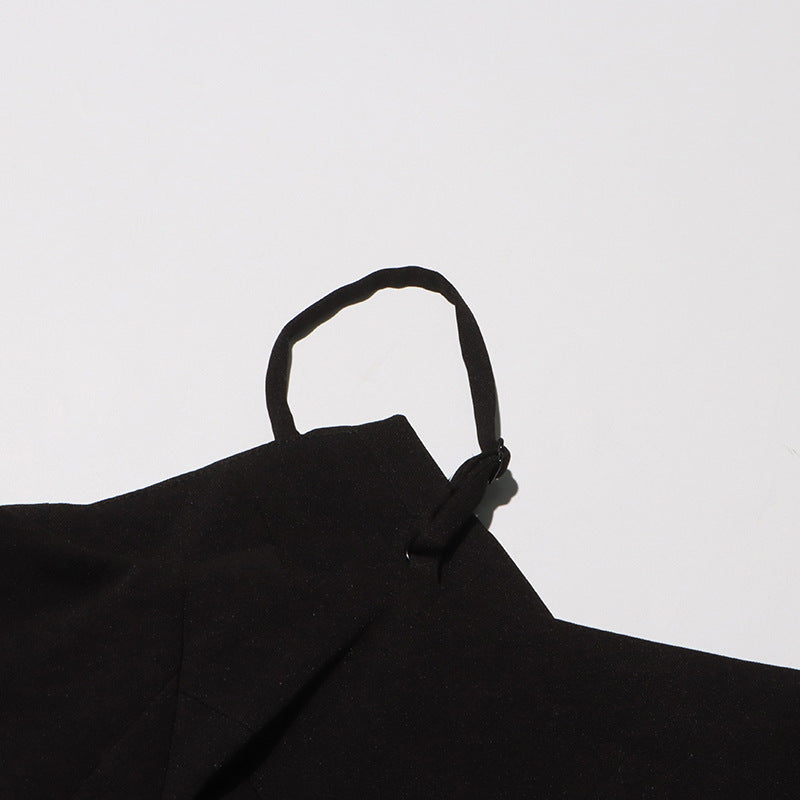 Off-Shoulder Strap Top High-Waist Pleated Skirt Two Piece Set 24