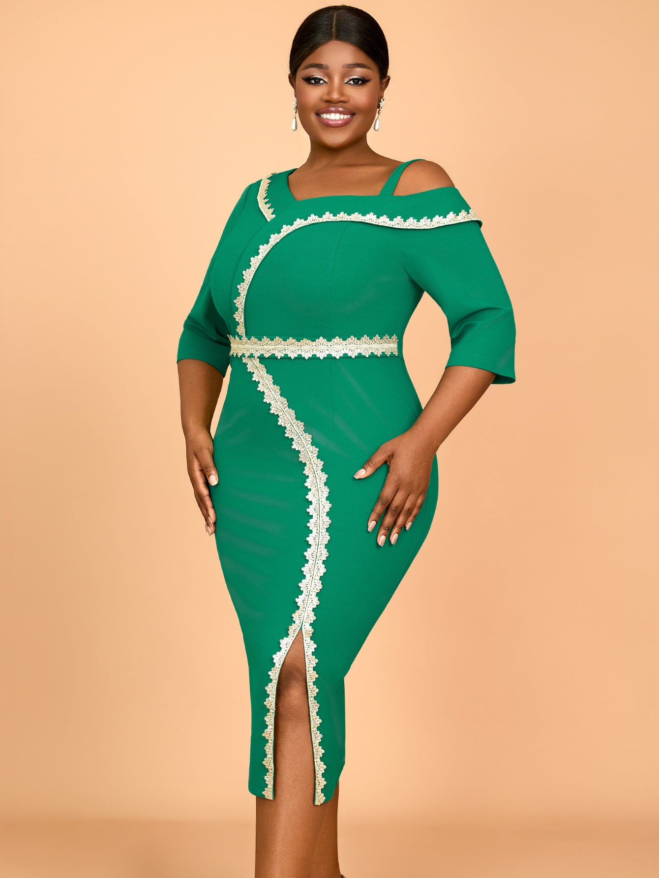 Women Sexy One Shoulder Off Shoulder Party Formal Party Dress 6