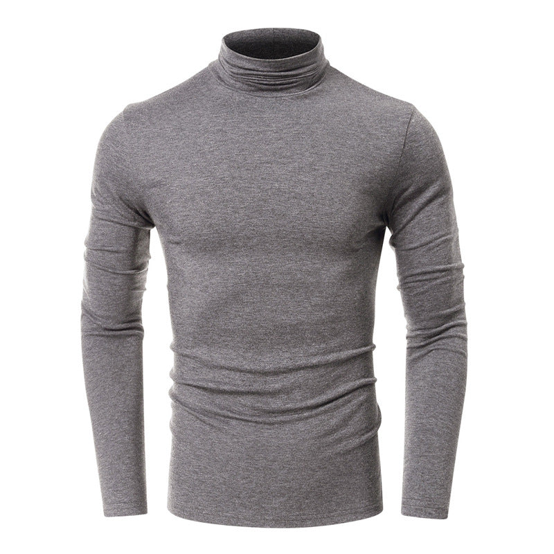 Men's Fall and Winter Turtleneck Basic Long Sleeve T-Shirt 4